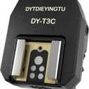 DY-T3C for Canon Camera Flash Hot Shoe Adapter Mount Top-Mounted Expansion Accessory: Multi-Flash synchronous Shooting with Cable Converter (DY-T3C 1PCS + PC Cable 1PC)