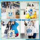 6 Pcs Ski Souvenir Gifts Ski Themed Canvas Bags Tote Bags with Handle Treat Candy Shopping Basket Reusable