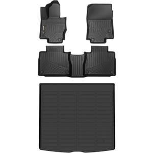 Binmotor-All Weather Car Floor Mats for Mercedes Benz GLE 2020-2026 (No for Coupe/AMG), for GLE350/GLE450, TPE Floor Liners Car Mats for Mercedes Benz GLE Cargo Trunk Mat Accessories
