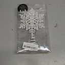 Christmas Traditions 5 inch Glittered Filigree Christmas Star Snowflake Tree Topper Star for Small/Mini X'Mas Tree/Home Decor/Christmas Table/Shelf Ornaments (Iridescent)