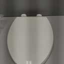 Bemis 1500EC Durable Wood Toilet Seat with Easy Clean Hinges, Made in USA, Elongated, Biscuit