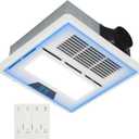 Premium Bathroom Vent Fan | Powerful Exhaust Fan with Light | Multi-Functional Ventilation System for Home Bathrooms | Quiet 30dB Operation, Energy-Efficient Design & Easy Installation