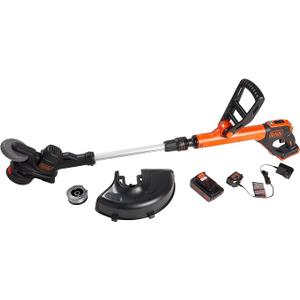BLACK+DECKER 20V MAX 12 Inch Weed Eater Cordless String Trimmer and Wheeled Edger Lawn Tool with Spool, 2.5Ah Battery and Charger Included, Lightweight, 2 Speed PowerDrive
