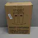 Shazo 2 Pack (6.3L / 213OZ) EXTRA Large Airtight Food Storage Cereal Containers for Bulk Food Storage BPA-Free Plastic Container, Pantry Organization and Canister for Rice, Pasta, Sugar & Flour (Black)