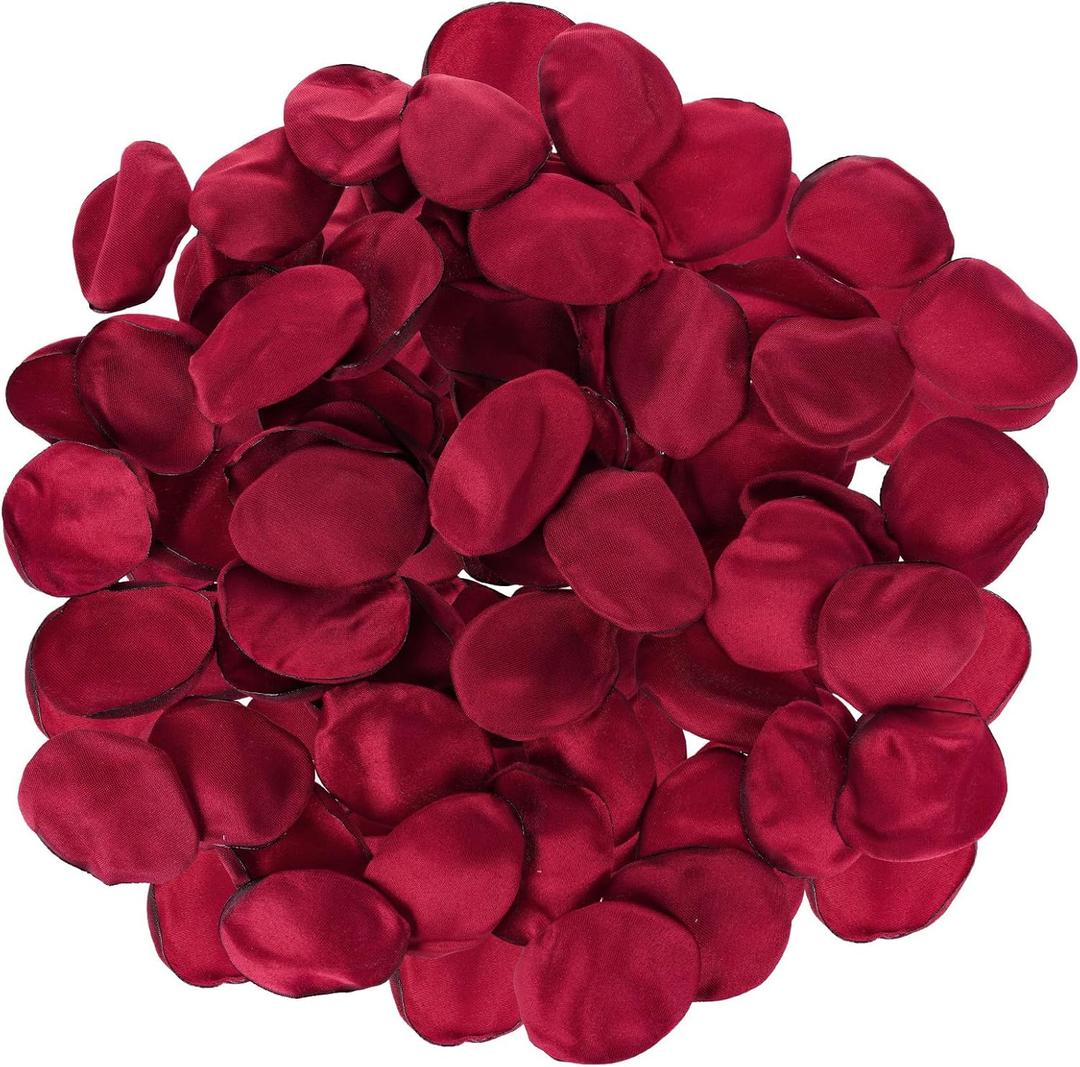 2 x 200Pcs Rose Petals Artificial Flowers for Valentines Day Wedding Bathroom Engagement Anniversary Home Decorations (Red)