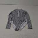 Century Star Long Sleeve Swimsuits for Women Rash Guard UPF 50+ Modest One Piece Surfing Full Coverage Bathing Suit Swimwear XS Black Striped