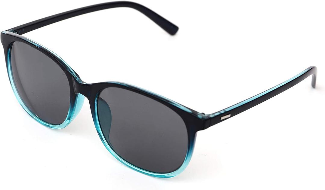 Jcerki Oversize Frame Polarized Nearsighted Sunglasses -2.50 Strength Myopia Glasses - Men and Women - Lightweight Distance Glasses