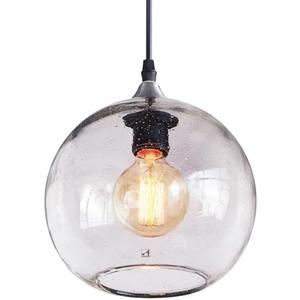 ARIAMOTION Pendant Lights Kitchen Island, Glass Blown Lighting Globe Seeded Clear 8.7" Diam