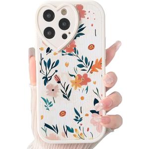 Lovmooful Compatible for iPhone 14 Pro Case Cute Flower Floral with Love Lens Bumper Protector for Girls Women Soft TPU Shockproof Protective Girly for iPhone 14 Pro-Big Floral