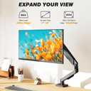 5Rcom Single Monitor Arm for 13-35 Inch Computer Screens | Fully Adjustable Heavy Duty Mount, Holds 22lbs, Fast Install, Cable Management, Black