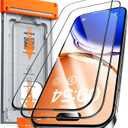 HATOSHI for iPhone 15 Pro Screen Protector Auto-Dust Removal Zero Bubble 9H+ Hardness Tempered Glass Full Coverage Easy Installation 2 Pack