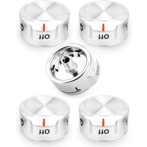 5 Pcs W11030413 Stove Control Knob Fit for Whirlpool KitchenAid Stove Some Models, Range Control Knob, Replacement W10643306 W10786063 W11027434 AP6038805 PS11770322