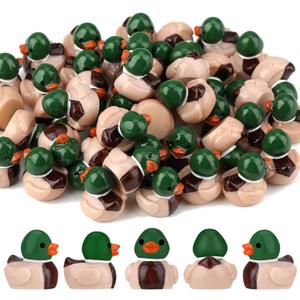 Mallard Ducks, Mallard Resin Ducks, Unique Mallard Duckies, Mini Mallard Resin Ducks Decor, Nature Birds Lovers Duck Hunting Decoration for Ducky Birthday Party Favor Gift (25 Pcs)