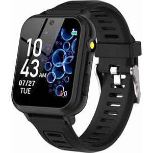 Phyulls Smart Watch for Kids, Smart Watch Toys with 39 Games Camera Video Recorder Music Alarm Calculator Calendar Flashlight Stopwatch Pedometer Gift Toys for 312 Years Old Boys and Girls (Black)