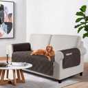 TAOCOCO Waterproof Loveseat Covers for Pets Dogs with Non Slip Backing, Sofa Seat Covers with Pocket for 2 Cushion Couch Washable Dog Couch Cover Protector Sofa Slipcovers(Loveseat Plus, Chocolate)