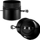 Pelopy 6 Inch Stove Pipe Damper Kit with Cast Iron Double-Wall Stovepipe Stainless Steel Damper Wood Burning Stove Top Connecting Adapter for Stoves Flue Outlet for Heating System