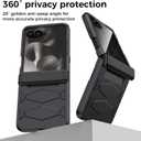 GooseBox for Motorola Razr Ultra 2025 Case,Built-in Privacy Screen Protector&Hinge Protection Shockproof All-Inclusive Smartphone Cover for Motorola Razr Ultra 2025(Black)