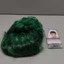 Long Curly Wavy Green Wig for Women Natural Ombre Fluffy Synthetic Hair for Costume Cosplay Halloween Party