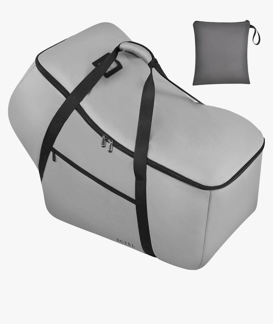 Car Seat Travel Bag Fit All Nuna Pipa Car Seat and Base, Doona Infant Car Seat Stroller, Padded Car Seat Bags for Air Travel, Airplane Carrier Bag with Side Pocket, Protective Feet, Storage Bag, Size: 23.6 inch 