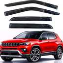 KPY Rain Guards Fit for 2017-2026 Jeep Compass, Out-Channel Window Visors Vent Wind Deflectors 4PC, Car Accessories for 17-26 Compass