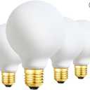 LVYE G25 LED Light Bulb E26 Base Matt Opal Porcelain Soft White 3000K Dimmable Edison 6W Led Globe Bulb,600LM,60 Watt Equivalent,Outside Frosted Glass,G80 Vintage LED Edison Globe Light Bulb,3 Pack.