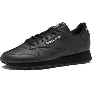 Reebok Classic Leather Sneakers for Men, Casual Tennis Mens Shoes, Core Black/Core Black/Pure Grey5, 9