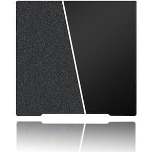 Henaiser 254x241mm Black Build Plate for Prusa I3 MK3/MK3S/MK3S+/MK2.5S, Double Sided Textured PEI+Smooth PEI Flexible Spring Steel Platform Heated Printing Bed for Prusa I3 MK3/MK3S/MK3S+ 3D Printer