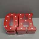 6 Pcs Lighted Christmas Ho Ho Centerpiece Decoration LED Letter Lights Sign Xmas Centerpiece Table Decor Christmas Tabletop for Bedroom Home Room Party Indoor Decor(Red,8.7 inch)