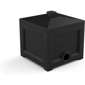 Mayne Fairfield Garden Hose Bin - Black - 17in L x 17in W x 18in H - Holds up to 100 ft. of standard garden hose (5858-B)