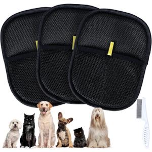 Pet Hair Removal Gloves, Electrostatic Pet Hair Grooming Gloves for Cat & Dog, Reusable for Couch, Clothing,Furniture
