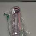 OLDLEY Water Bottle, 32oz Motivational Sports Water Bottle with Time Marker - Times to Drink - Tritan, BPA Free, Wide Mouth Leakproof, Anniversary Birthday Gifts for Men Women, Clear Pink