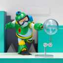 Jada Toys Mega Man Wave 3 Bubble Man Action Figure 1:12 Deluxe Scale 6" Tall, Fully Articulated, Collector Packaging