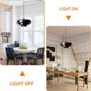 Black Pendant Light with Plug in Cord Modern Pendant Lighting 3-Layer Nordic Style Metal Shade Hanging Light Fixtures Hanging Lamp for Kitchen Island Dining Room Bedroom