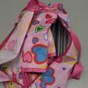 Toy Baby Doll Crib for 18'' Dolls, Cute Pink Heart Designed Baby Doll Bed with Carry Bag, Toy Crib Doll Furniture for 3 Years+ Girls (Pink)