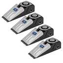 ZZRUI Door Stop Alarm with 120dB Siren, 4 Pack Portable Security Door Stopper Wedge Alarm for Travel, Home, Apartment, Dorm, Hotel, Entry Alert Safety Device for Women & Kids