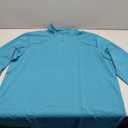 GEMYSE Men's Quarter Zip Pullover Long Sleeve Running Shirt 1/4 Zip Quick Dry Athletic Workout Shirts, Size XXL, Turquoise Green