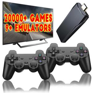Gimhelper Retro Game Console with 20000 Games,Plug & Play Video Game Console 9 Emulators Classic Games,4K HDMI Output for TV,Dual Controllers for Kids Boys & Girls 64G