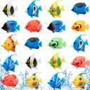 Weewooday 20 Pcs Artificial Moving Fishes Plastic Floating Lifelike Fish Tank Ornament Aquarium Decorations(Random Fish)