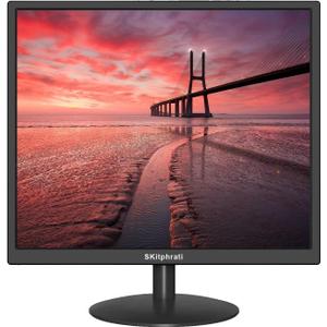 SKitphrati 17" Monitor Square Monitor 1280 X 1024 with 45% sRGB Color Correction and 5:4 Aspect Ratio, 75 Hz, VESA Mountable, VGA, HDMI, TN Panel