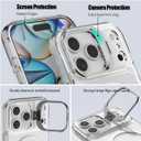 Nvollnoe for iPhone 17 Pro Max Case Compatible with MagSafe Military Grade Shockproof Heavy Duty Protective Adjustable Kickstand Matte Semi Clear Phone Case for iPhone 17 Pro Max(Clear)