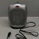 Amazon Basics Oscillating Ceramic Space Heater, Portable Indoor Heating Solution, With Overheat and Tip-Over Protection, Thermostat, 1500W, 7.52"D x 6.34"W x 9.45"H, Silver