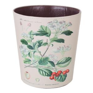10L/2.64 Gallon Trash Can, Decorative Waste Basket, PU Leather Waste Paper Basket, Waterproof Garbage Can for Bathroom, Bedroom, Office, Kitchen and Living Room - Cherrim