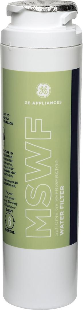 GE MSWF Refrigerator Water Filter | Certified to Reduce Lead, Sulfer, and 50+ Other Impurities| Pack of 1