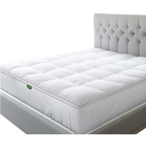 Sleep Mantra 100% Cotton Mattress Topper Queen Size - Premium Wrap-Around Cooling Topper Fits up to 20-Inch Mattress - Extra Soft, Deep Pocket, Breathable & Plush Quilted Down Fill (White)