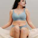 Womens Seamless Wireless Bras Supportive Push Up Bralettes (S)