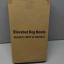 Elevated Dog Bowls, Dog Feeder with Stainless Steel Dishes & Slow Feeder Bowl, 5 Heights Adjustable Raised Stand for Medium Large, Food Dishes with Non-Slip Feet