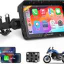 Carpuride W502PRO for Motorcycle CarPlay& Android Auto& Dual Bluetooth - 5" Waterproof GPS Navigation Screen for Motorbike, Music Sharing, Intercom, EQ, Light Sensor, Compass, Barometer