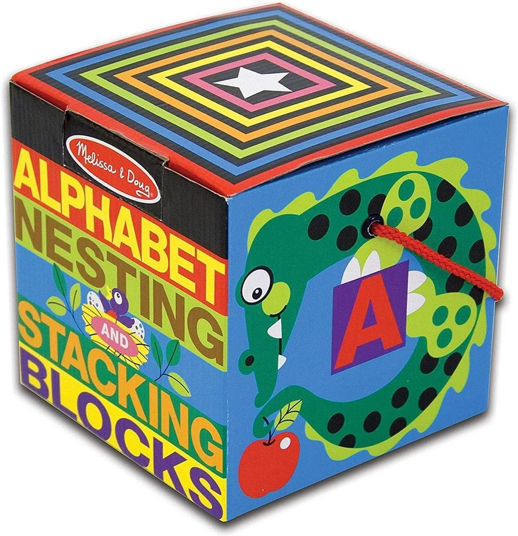Melissa & Doug Alphabet Nesting and Stacking Blocks
