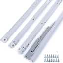 Molvyan 5 Pair Soft Close Drawer Slides Bottom Mount 22 inch Cabinet Drawer Slides Undermount Self Slow Close Drawer Tracks and Rails Replacement Kit, with Silent Nylon Wheels 50LB Capacity