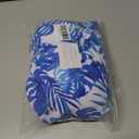 Women's Tankini Swimsuits Two-Piece Bathing Suits Swimdress Twist Cross Tummy Control Beach Swimwear Top Swim Skirt (Medium, Royal Leaf)